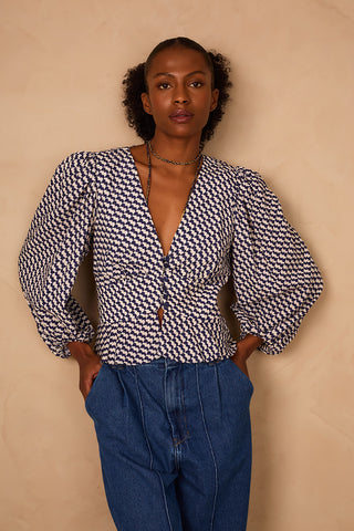 Blusa Estampada Dress to con Mangas argas