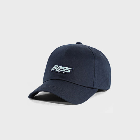 Gorra BOSS Derrel de Algodón con Parche Logo Bordado - Azul Marino