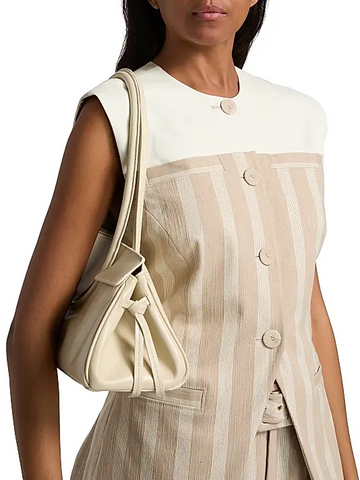 Chaleco Ramy Brook Nicola de Algodón Rayado - Beige
