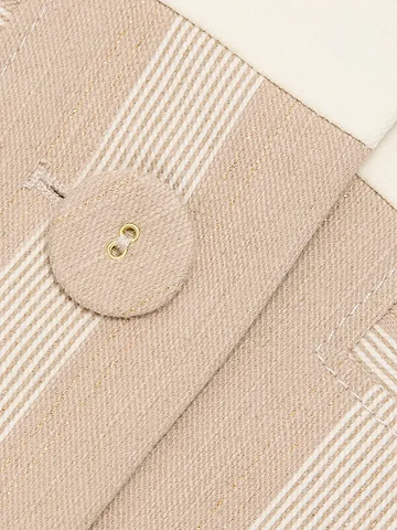 Chaleco Ramy Brook Nicola de Algodón Rayado - Beige