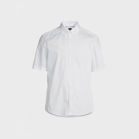 Camisa BOSS de Manga Corta en Algodón - Blanca