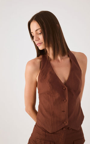 Conjunto de Vest y Pantalón en Lino Dress to