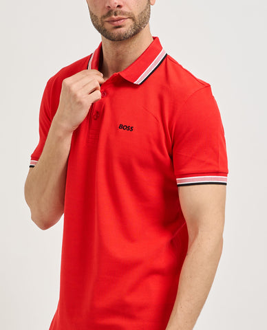Polo BOSS Piqué para Hombre - Rojo