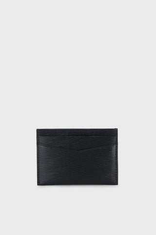 Tarjetero BOSS New Crosstown de Piel Saffiano – Negro
