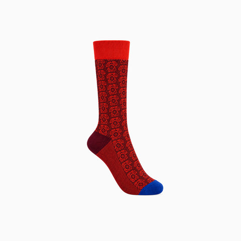 Medias Happy Socks con Estampado Gráfico – Rojo / Negro / Azul