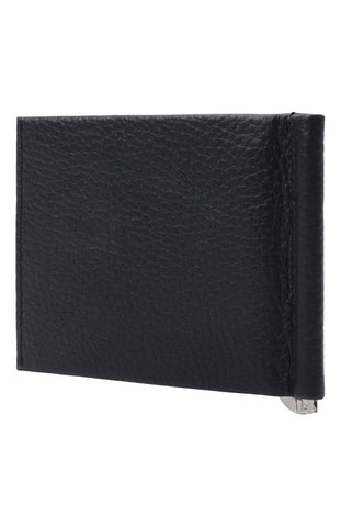 Billetera BOSS en piel Italiana Con Clip Interno y Logo de metal