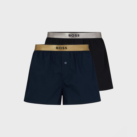 Pack de 2 Bóxers Woven BOSS de Algodón con Cinturilla Elástica Hombre