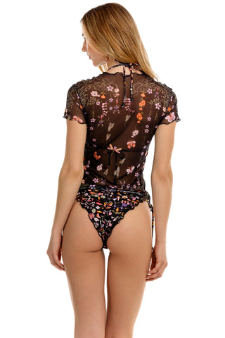 Top Agua Bendita Cover Up Mesh Leona Ambar