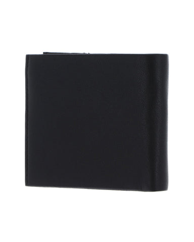 Billetera BOSS en piel con logo en placa de metal