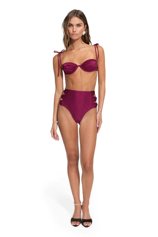 Set Agua Bendita Donna Cherish con Top Bikini y Braga de Cintura Alta
