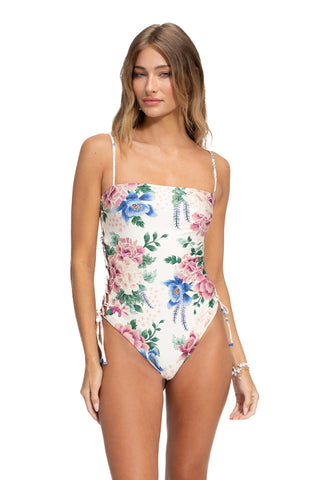 Traje de Baño Entero Agua Bendita Posh Ivy Estampado Floral Ajustable