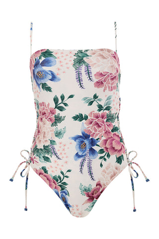 Traje de Baño Entero Agua Bendita Posh Ivy Estampado Floral Ajustable