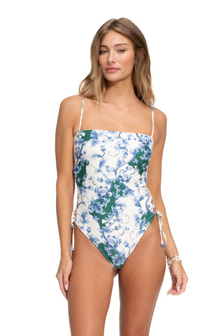Traje de Baño Entero Agua Bendita Posh Ivy Estampado Floral Ajustable