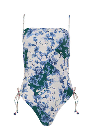 Traje de Baño Entero Agua Bendita Posh Ivy Estampado Floral Ajustable