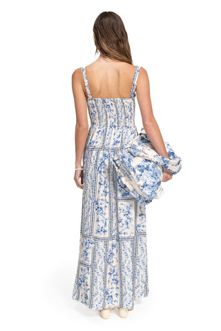 Bolso Agua Bendita Ambroise Ivy Acolchado Estampado Floral Azul