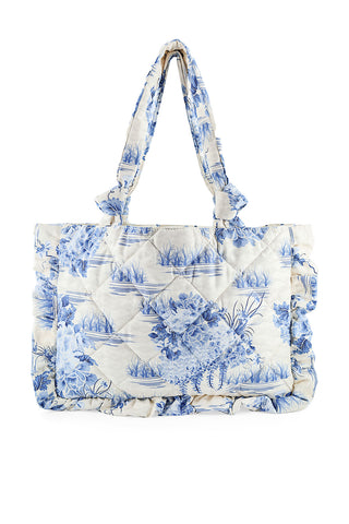 Bolso Agua Bendita Ambroise Ivy Acolchado Estampado Floral Azul