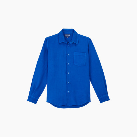 Camisa en lino Vilebrequin Regular Fit Caroubis