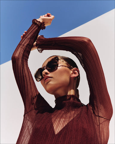 Gafa De Sol Carolina Herrera Cat Eye Con detalles de perlas