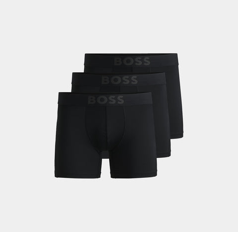 Boxer Brief BOSS Paquete de tres de microfibra Dry fit con stretch activo