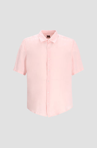 Camisa Boss de lino manga corta Button Down regular fit