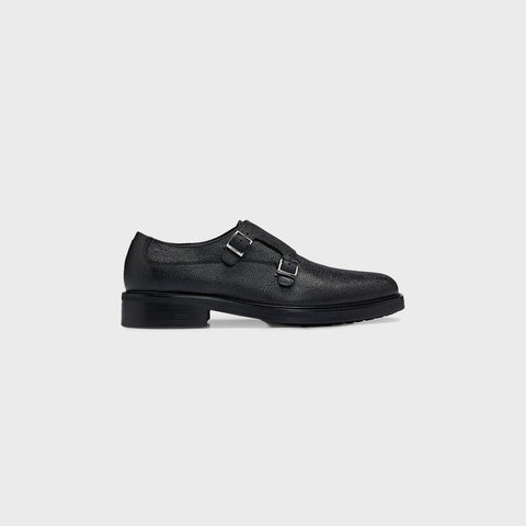 Loafers Boss Monk Grained - Leather Italiano
