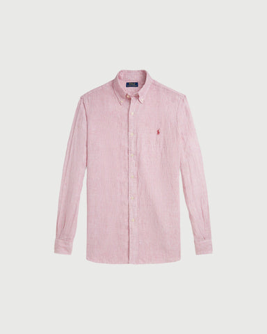 Camisa En Lino de Rayas POLO Ralph Lauren Manga Larga Custom Fit