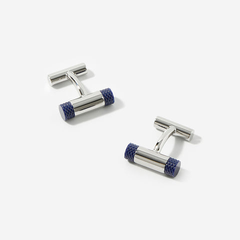 Gemelos BOSS redondos de esmalte con monograma Double B