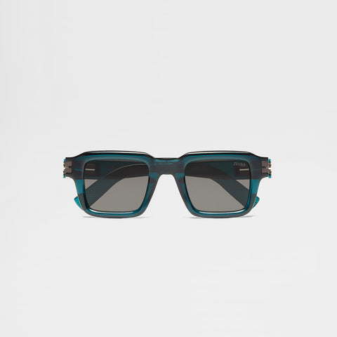 GAFAS DE SOL ZEGNA MILKY DARK GREEN ACETATE POLARIZADOS PARA HOMBRES