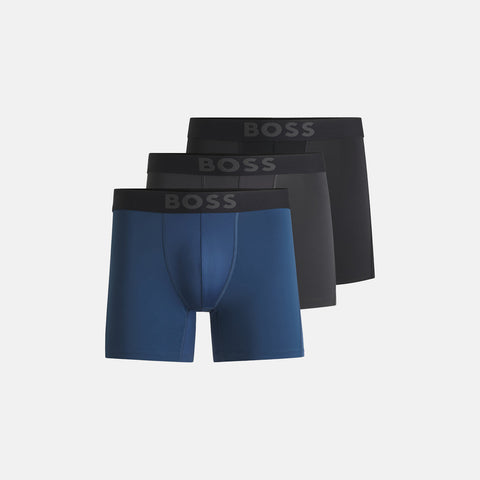 Boxer Brief BOSS Paquete de tres de microfibra Dry fit con stretch activo