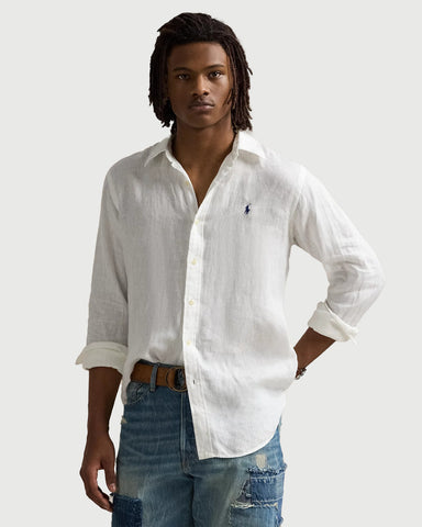 Camisa En Lino POLO Ralph Lauren Manga Larga Custom Fit