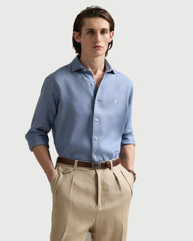 Camisa En Lino POLO Ralph Lauren Manga Larga Custom Fit