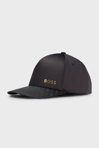 Gorra BOSS En Satin Con Visera De Jacquard Con Monogramas