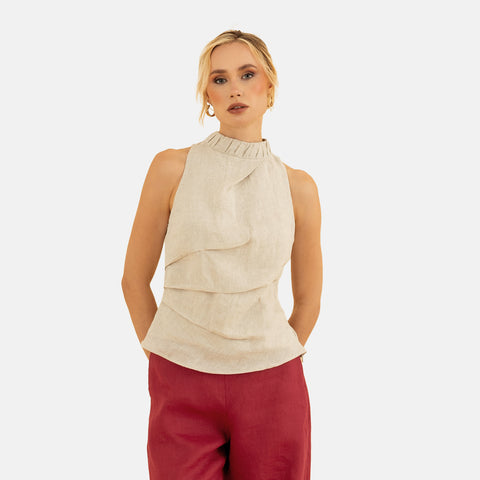 Blusa Vega En Lino Puro Faride Hecho En Colombia