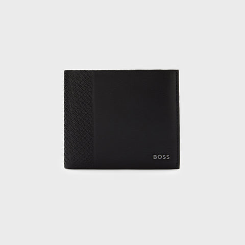 Billetera BOSS en piel Italiana Con Monograma Doble B 8cc