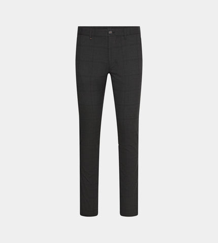 Pantalón tipo Chinos tapered fit de algodón con elástico