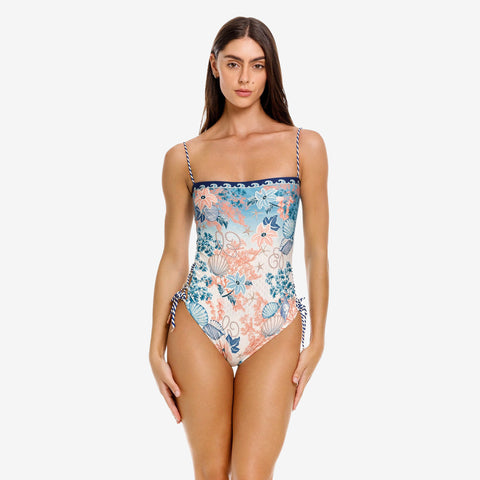 Traje de Baño Entero Agua Bendita Reversible Dos en Uno Mariel Sereia