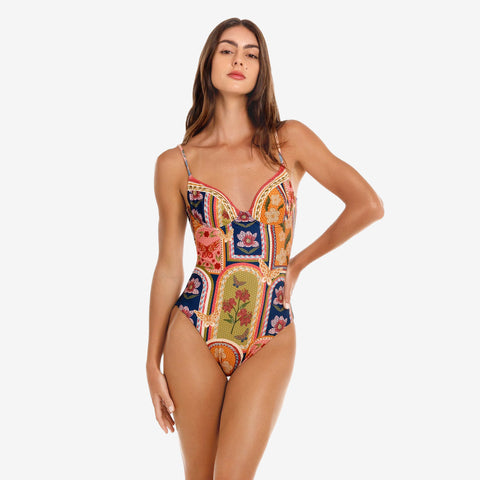 Traje de Baño Entero Agua Bendita Petra Fiore
