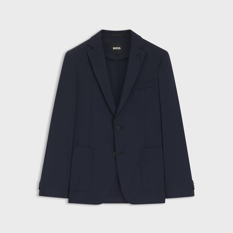 Chaqueta BOSS Slim fit en tejido de punto elástico de alto rendimiento Performance - Azul Marino