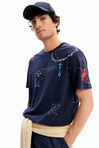 Suéter Desigual Regular Fit Con Ilustraciones