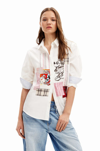 Camisa Desigual Patchwork Mickey Mouse