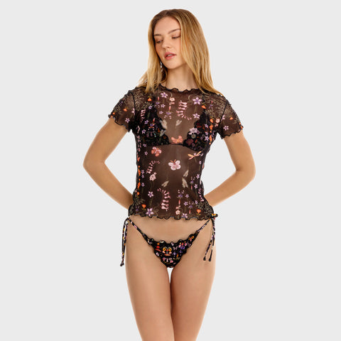 Top Agua Bendita Cover Up Mesh Leona Ambar