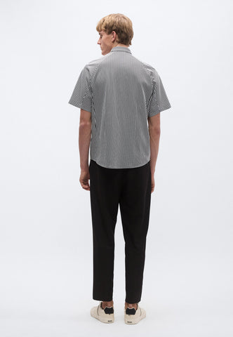 Camisa Mangas Cortas BOSS de Rayas regular fit algodón con Stretch