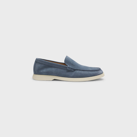 Mocasines BOSS con logotipo en relieve - Azul claro