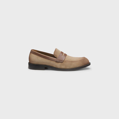 Mocasines BOSS con detalles de piel - Beige