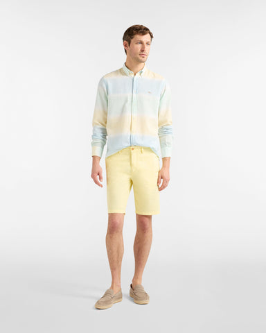 Bermuda Chino Harmont & Blaine de Algodón Stretch Amarillo Pastel