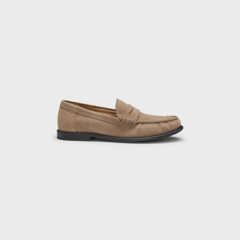 Mocasines BOSS con ribete de monedas y logotipo en relieve - Beige