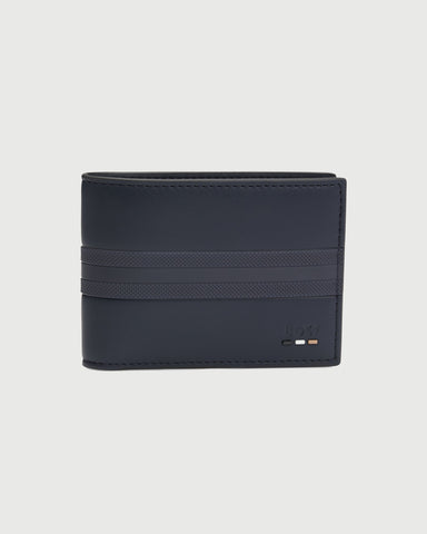 Billetera Boss de piel sintética con ribete texturizado
