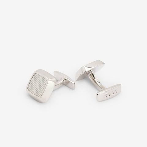 Gemelos BOSS Cuadrado con Textura en el Metal