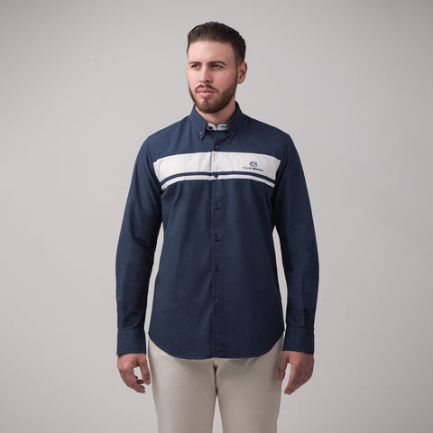 Camisa Club Bertín Mangas Larga de Algodón Twill Regular Fit