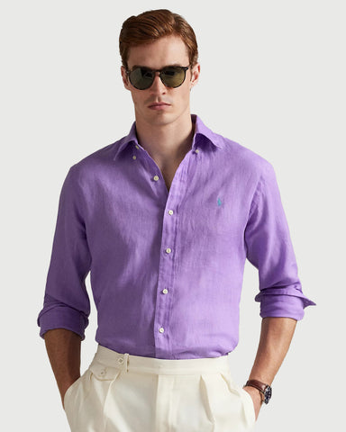 Camisa En Lino POLO Ralph Lauren Manga Larga Custom FiT